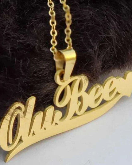 Personalized Unisex Stainless Steel Name Necklace with Chunky Chain