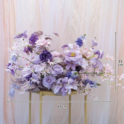 Lavender Hydrangea Silk Flower Row – Wedding Arch & Centerpiece