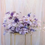 Lavender Hydrangea Silk Flower Row – Wedding Arch & Centerpiece