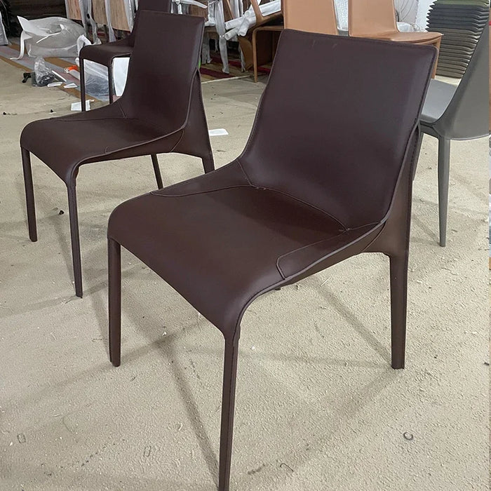 Elegant Leather Dining Chair with Modern Comfort and Style
