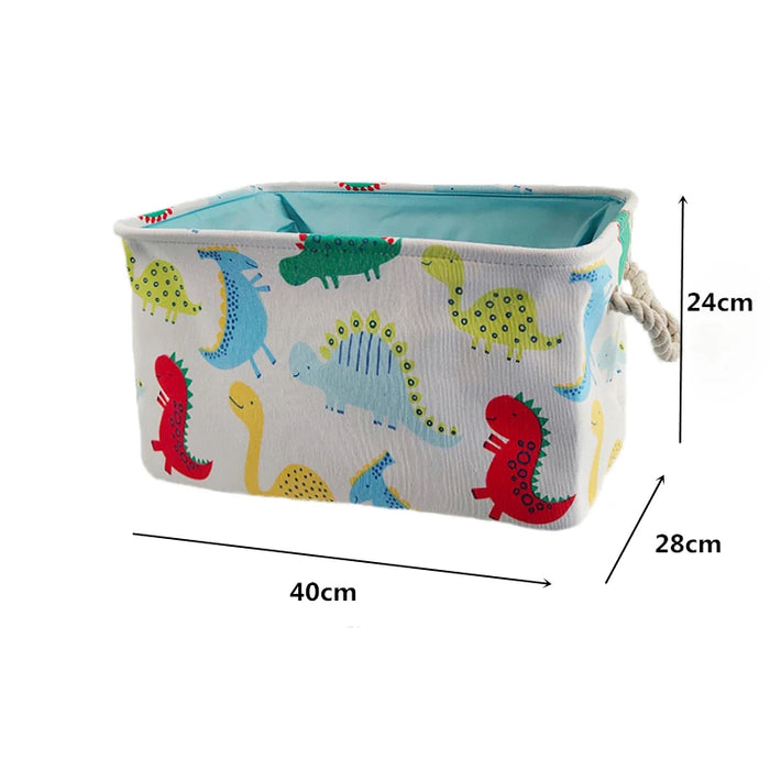 Stylish Foldable Canvas Storage Basket for Kids and Baby