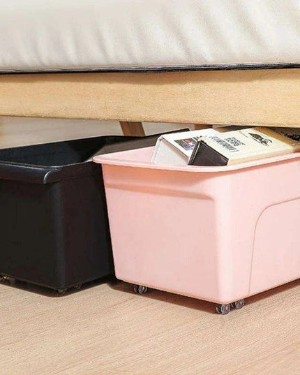 Set of 4 Silent Self-Adhesive Mini Caster Wheels for Easy Movement of Storage Bins and Trash Cans - Scratch-Free and Versatile