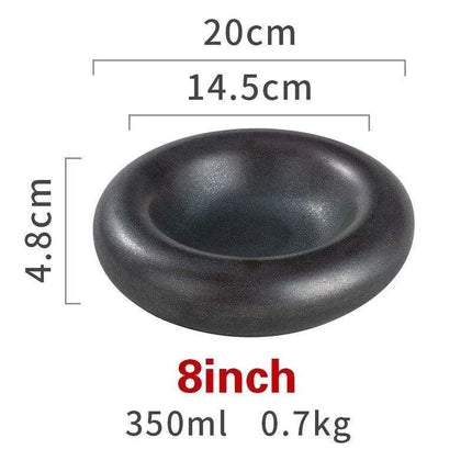 Artisan Japanese Ceramic Dinner Plates Set with Unique Artistic Patterns for Gourmet Dining