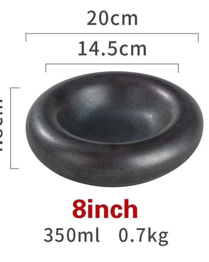 Artisan Japanese Ceramic Dinner Plates Set with Unique Artistic Patterns for Gourmet Dining