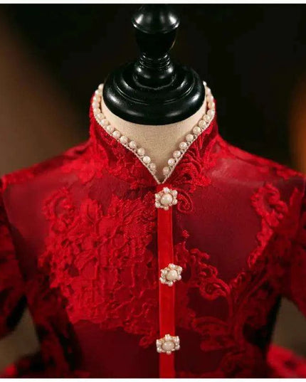 Elegant Girls' Evening Gown - Ideal for Birthdays, Baptisms, and Festive Occasions