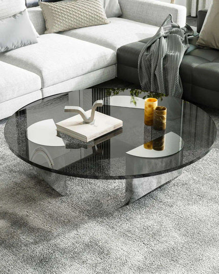 Elegant Nordic Transparent Round Coffee Table
