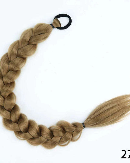 Chic Transformation: 24-Inch Long Twist Braid Ponytail Extensions for Effortless Elegance