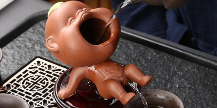 Cute Purple Sand Urine Boy Tea Pet Household Can Raise Tea Table Ornam
