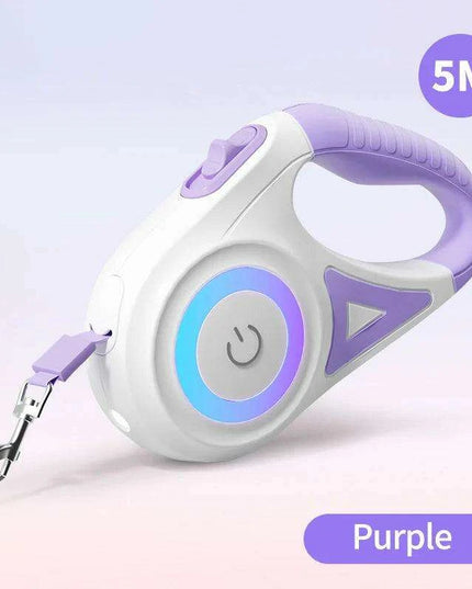 5M Stylish LED Dog Leash with Retractable Design for Safe Night Walks
