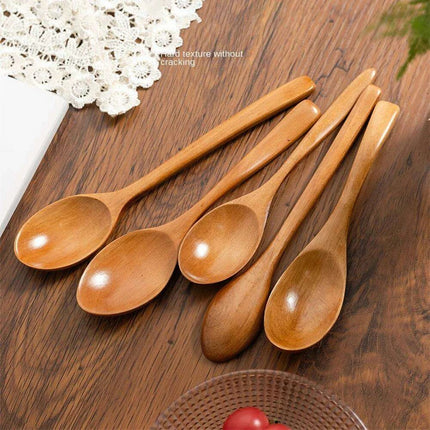 Elegant Japanese Wooden Serving Spoons Set