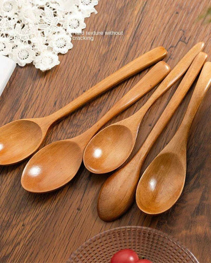 Elegant Japanese Wooden Serving Spoons Set
