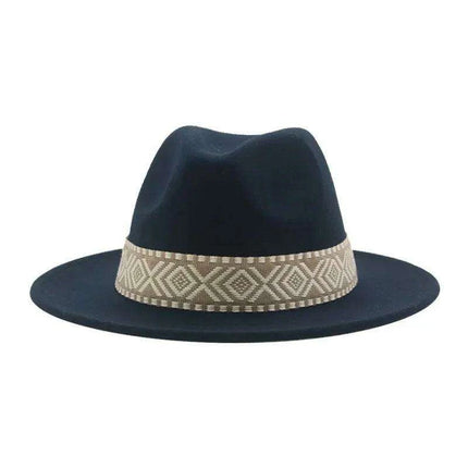 Versatile Unisex Panama Cowboy Hat - Wide Brim Fedora in Classic Camel, Black, and White Felt Options