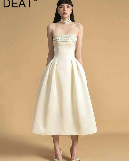 Chic Embroidered Strapless High-Waisted Evening Dress for Women