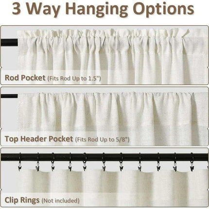 Elegant Rustic Linen Blend Drapes - Perfect for Privacy and Style in Any Room