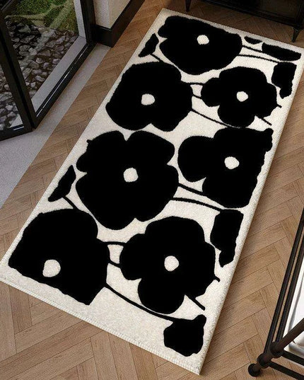 Chic French Botanical Plush Area Rug - Elevate Your Home Aesthetic