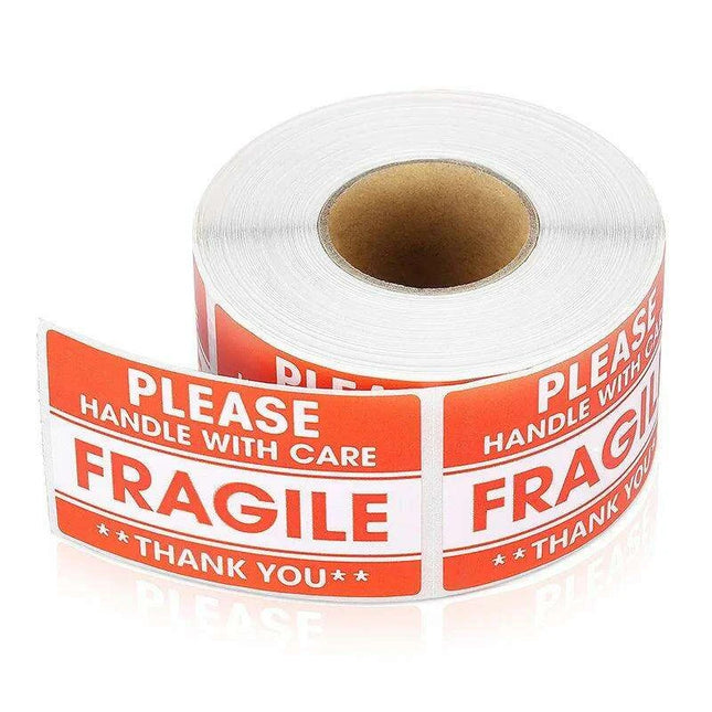 100PCS Premium Fragile Shipping Stickers - High-Visibility Handle with Care Labels