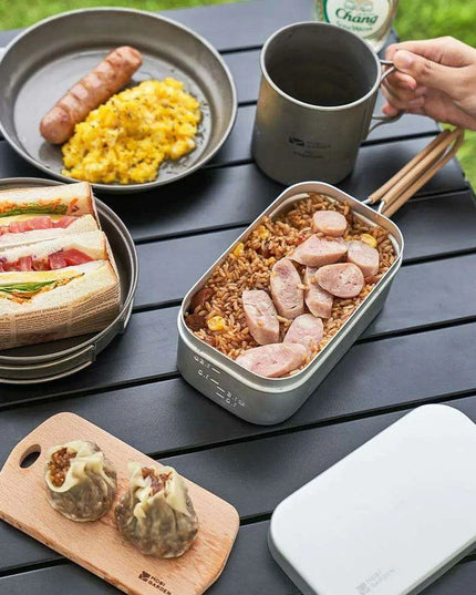 Portable Aluminum Dining Box for Outdoor Culinary Adventures