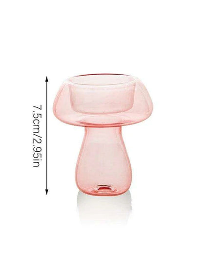 Whimsical Glass Mushroom Candle Holder - Ideal for Nordic Home Decor and Celebratory Events