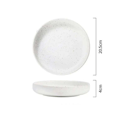 Chic 8-Inch Japanese-Inspired Ceramic Plate for Serving Pizza and Pasta