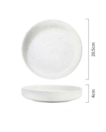 Chic 8-Inch Japanese-Inspired Ceramic Plate for Serving Pizza and Pasta