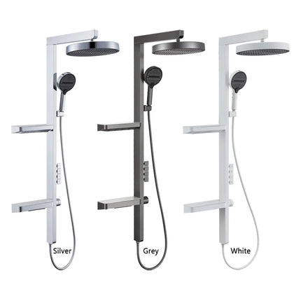 Wall-Mounted Smart LED Rainfall Shower System with Digital Dis