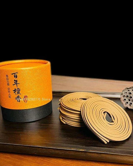 Natural Sandalwood Incense Coils - 4 Hour Air Purifying Fragrance for Home and Bedroom Decor (48 Pieces)