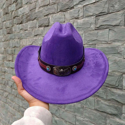 Classic Waterproof Cowboy Hat with Unique Cowhead Detail - Trendy Straw Sun Protection Accessory