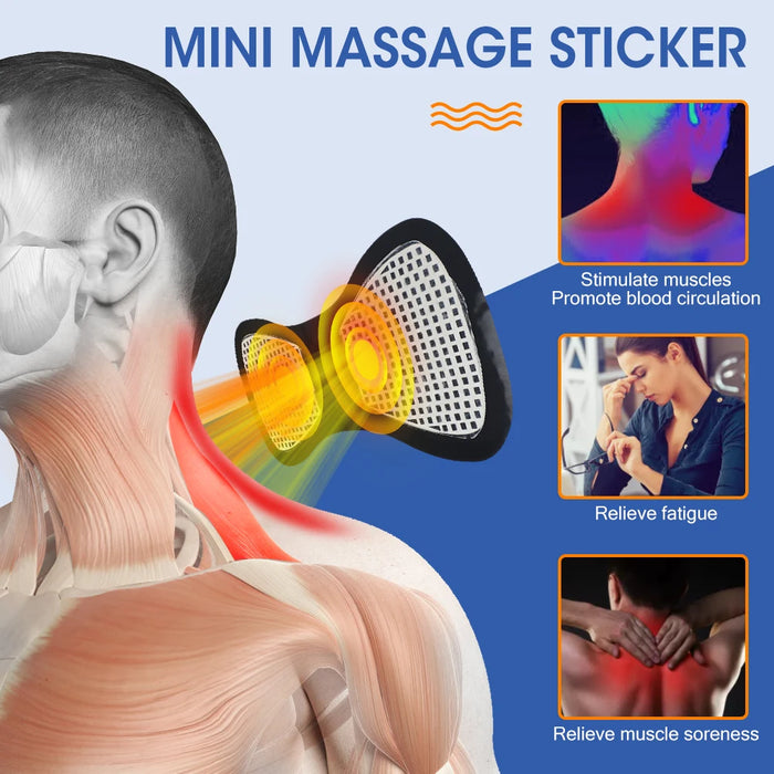 Compact Mini EMS Massager Kit for Neck, Shoulder and Back Pain Relief