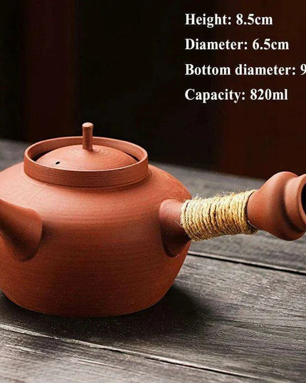Sophisticated Cinnabar Clay Tea Pot with Electric Heater for Traditional Kung Fu Brewing