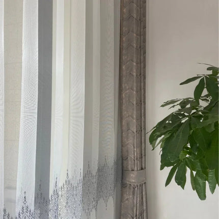 Gold Jacquard Mechanism Curtain – Custom Light Luxury
