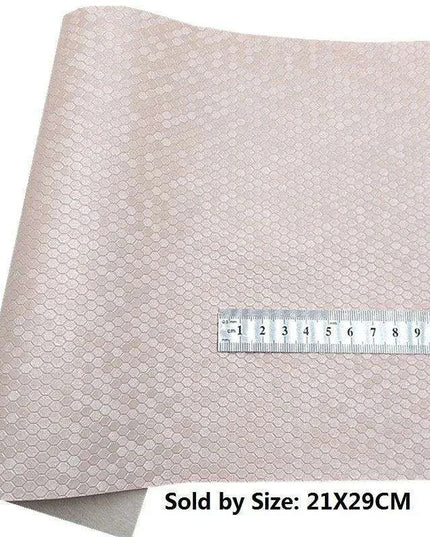 Chic Pink Leather Craft Sheets - Elegant Honeycomb and Heart Designs for Inspiring DIY Creations