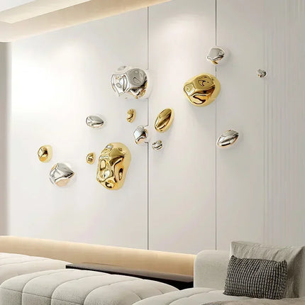 Living Room Wall Pendant Background Display Stereo Stone Wall Hanging