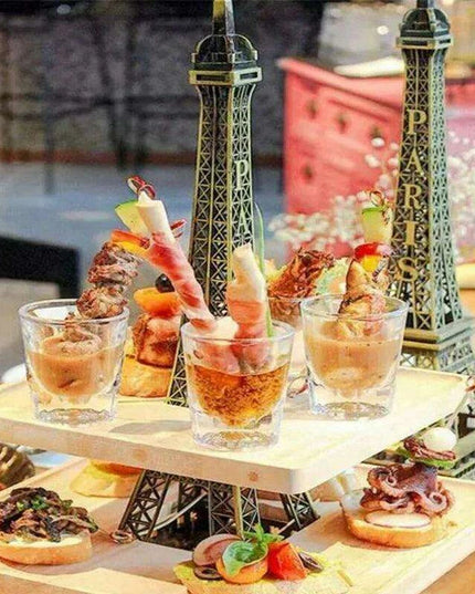 Eiffel Tower-Designed Stainless Steel Dessert and Snack Display Stand