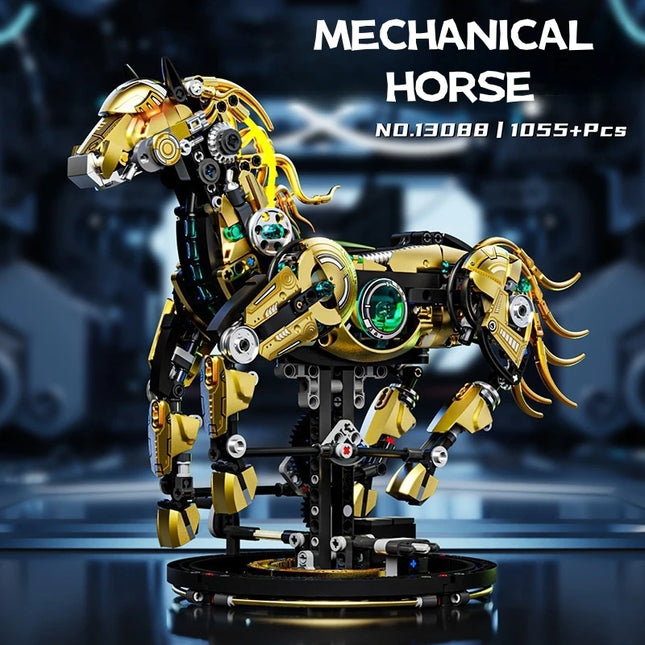 Mechanical Horse Building Set, 1,055 Pieces, STEM Project