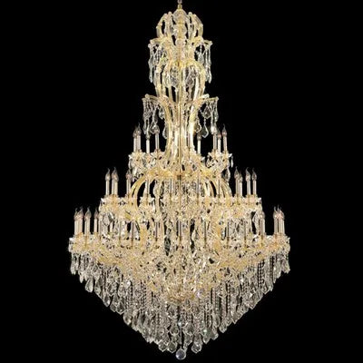 Grand Multi-Tier LED Crystal Chandelier | Hotel Lobby & Villa