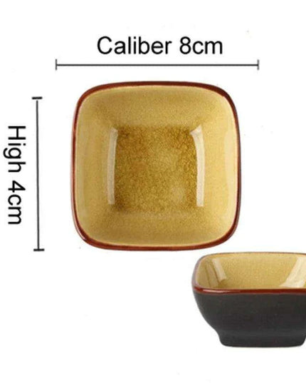 Chic Ceramic Soy Sauce Dipping Dish Set with Multi-Purpose Serving Tray