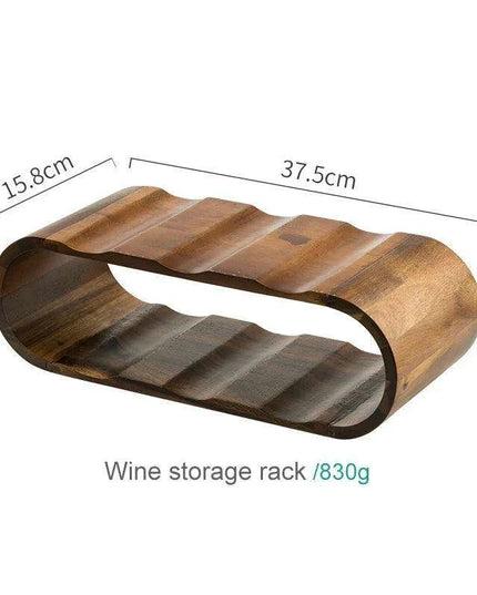 Chic Acacia Wood Wine Rack for a Stylish Home Bar and Kitchen