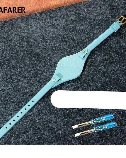 Elegant Cowhide Leather Watch Straps with Rose Steel Buckle - A Luxurious Women's Accessory