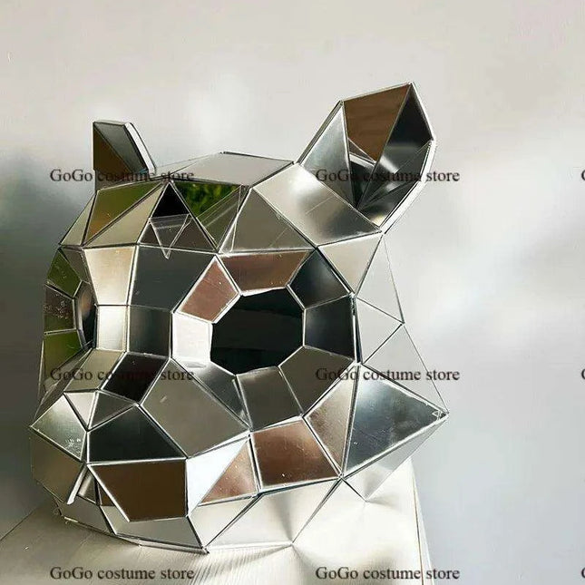 Gleaming Silver Cat Head Cosplay Jumpsuit