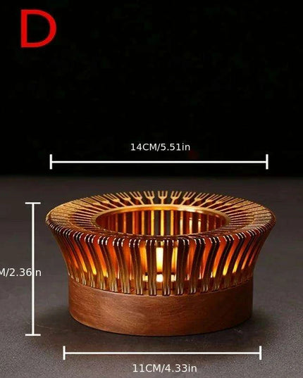 Elegant Bamboo Candle Warmer for Authentic Tea Ceremonies