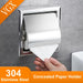 Elegant Matte Black Stainless Steel Wall Mount Toilet Paper Holder