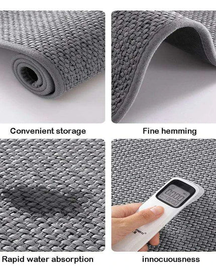Luxury Quick-Dry Anti-Slip Linen Doormat for Enhanced Safety and Style