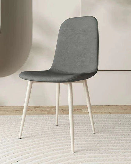 Chic White Leather Dining Chair for Upscale Aesthetics