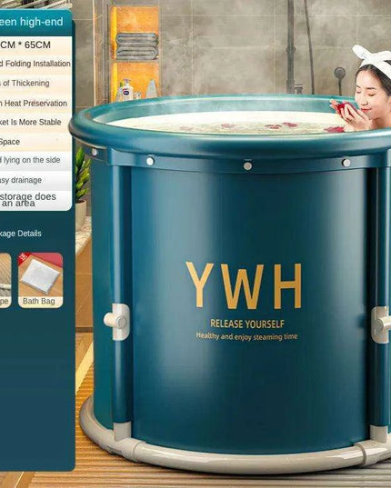 Luxury Foldable Spa Bathtub with Steam Cover - Transform Your Home into a Relaxation Oasis