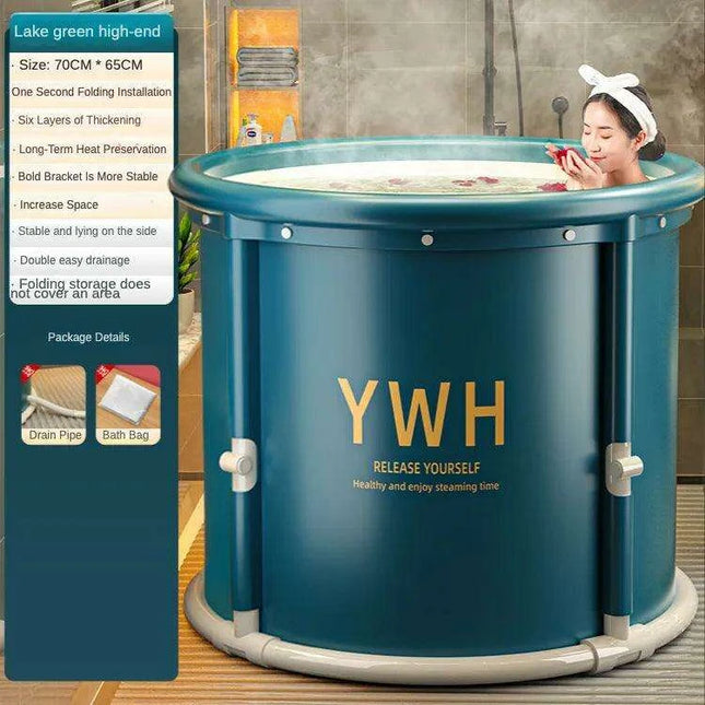 Luxury Foldable Spa Bathtub with Steam Cover - Transform Your Home into a Relaxation Oasis