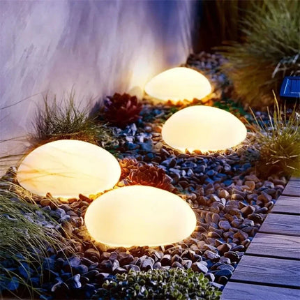 Solar Outdoor Ground Lamp — IP65 Waterproof, 8h Runtime, Warm/White/Colour