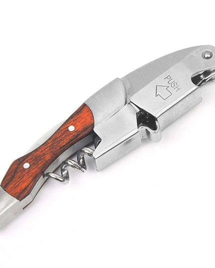 Custom Engraved Stainless Steel Wine Opener Set - Ideal Gift for Wine Lovers and Groomsmen