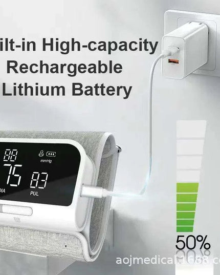 Smart USB Arm Blood Pressure Monitor with Large LCD for Convenient Home Health Tracking