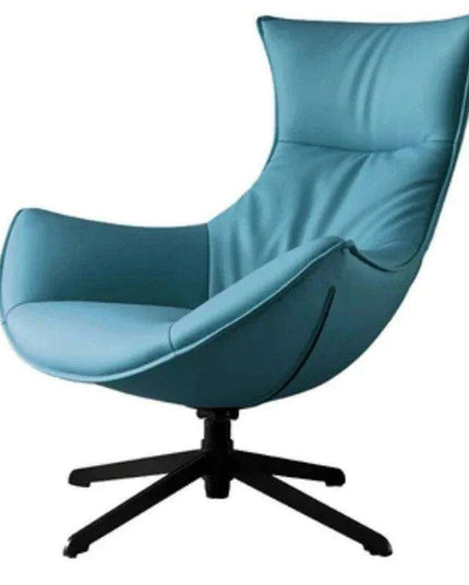 Scandinavian Luxe Leather Lounge Chair - Chic Comfort for Modern Interiors
