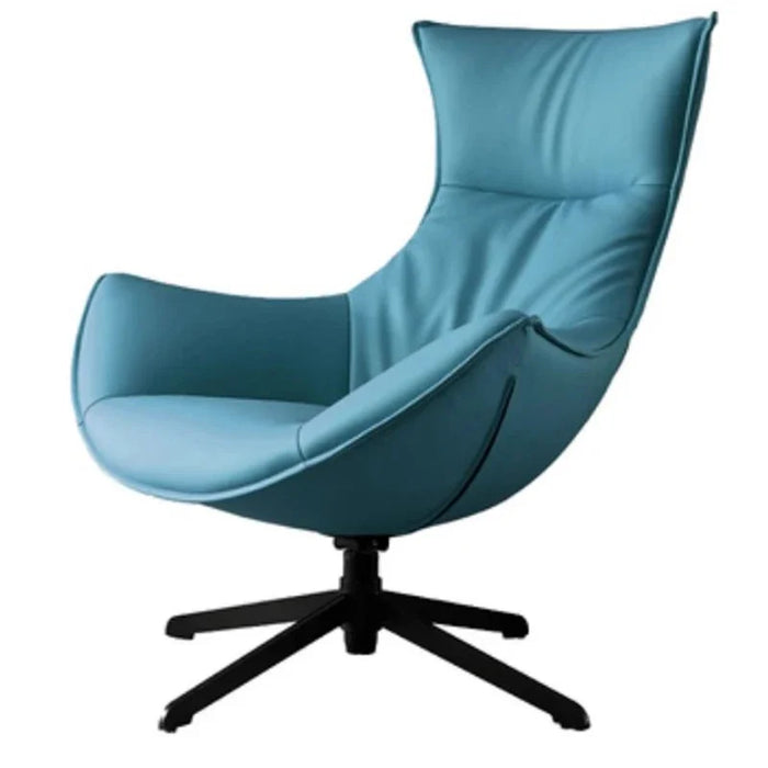 Nordic Elegance Leather Lounge Chair - Contemporary Chic Seating Option